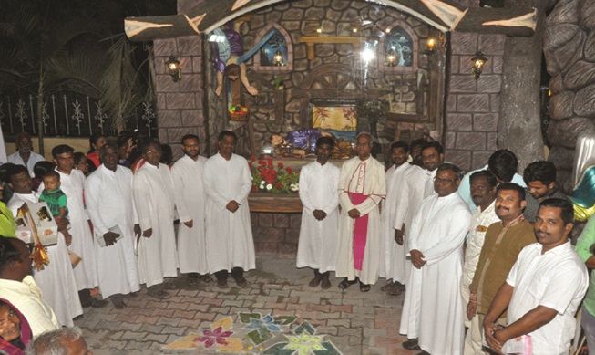Mass and Blessing of Groto - St Joseph's church, Gnanaolivupuram